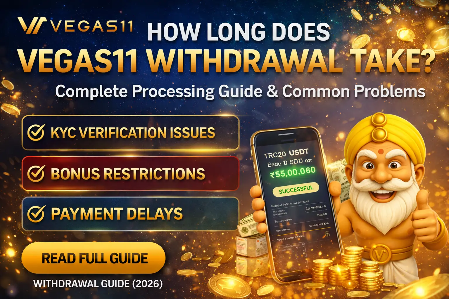 Vegas11 Withdrawal Guide (2026)｜How Long Does It Take & Common Issues Explained