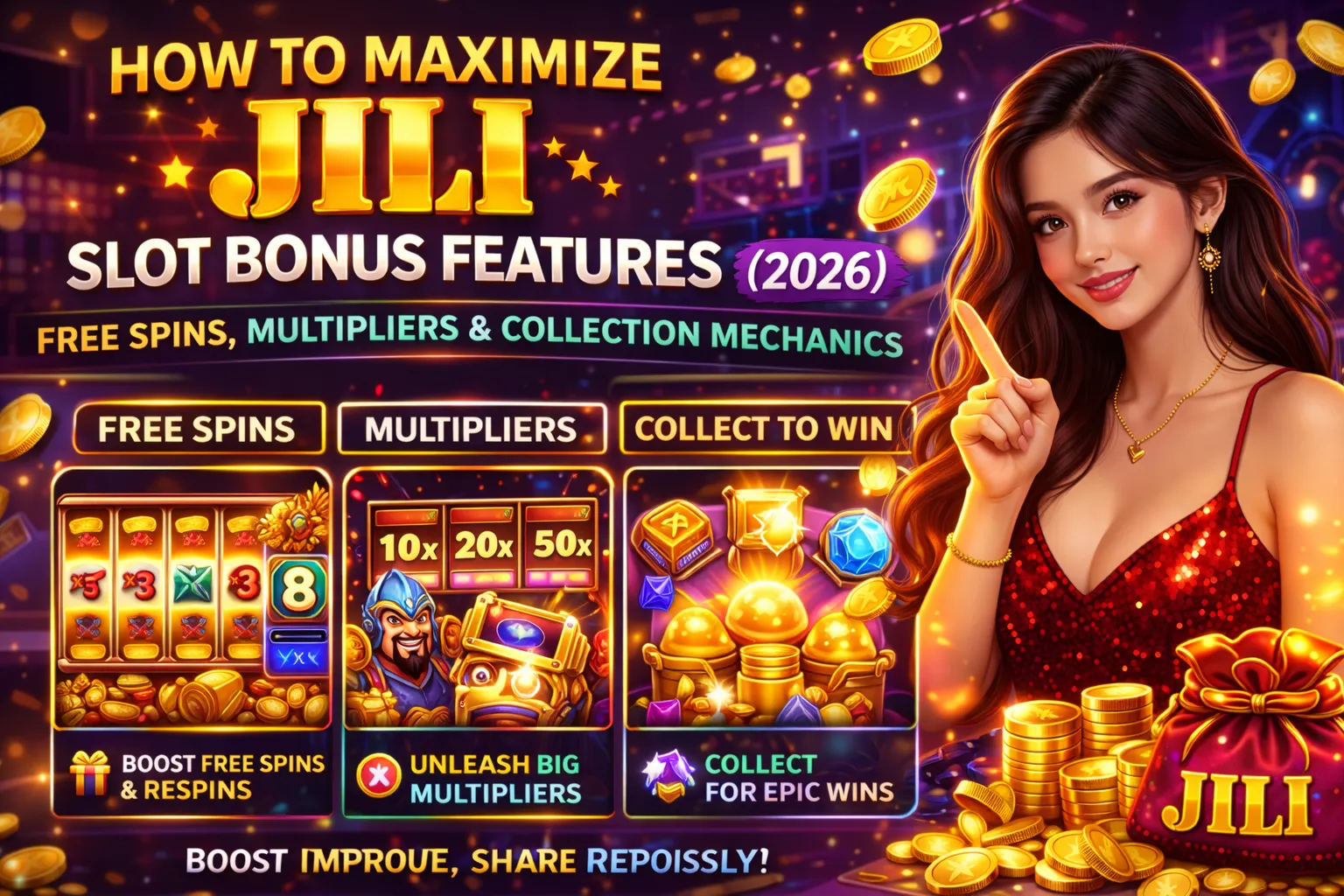How to Maximize JILI Slot Bonus Features (2026) | Free Spins, Multipliers & Collection Mechanics