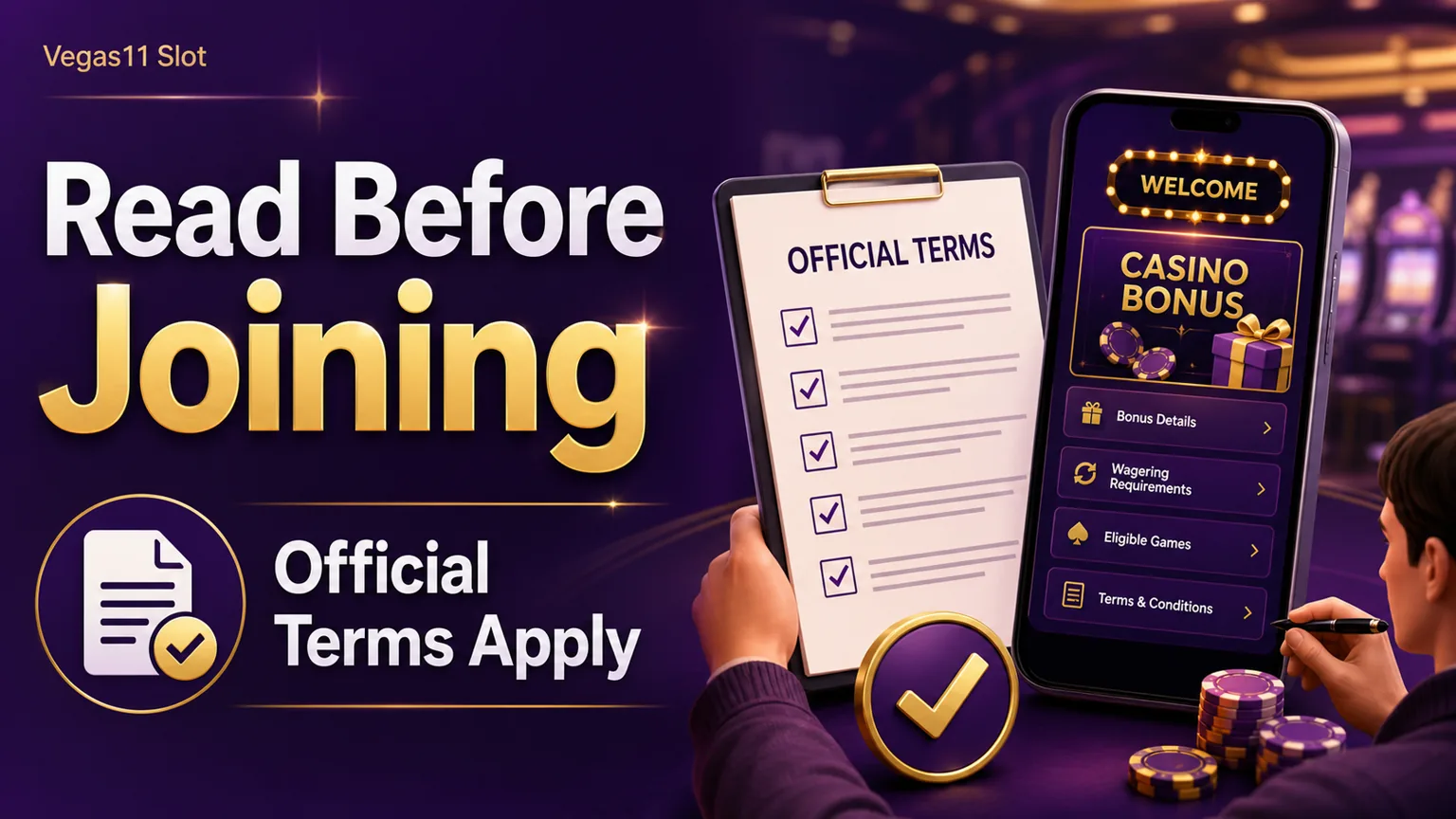 Read before joining reminder for casino bonus official terms