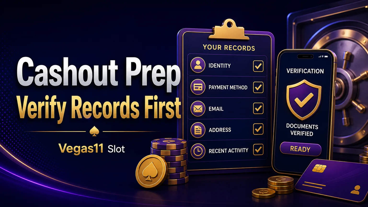 Casino cashout preparation reminder to verify records first