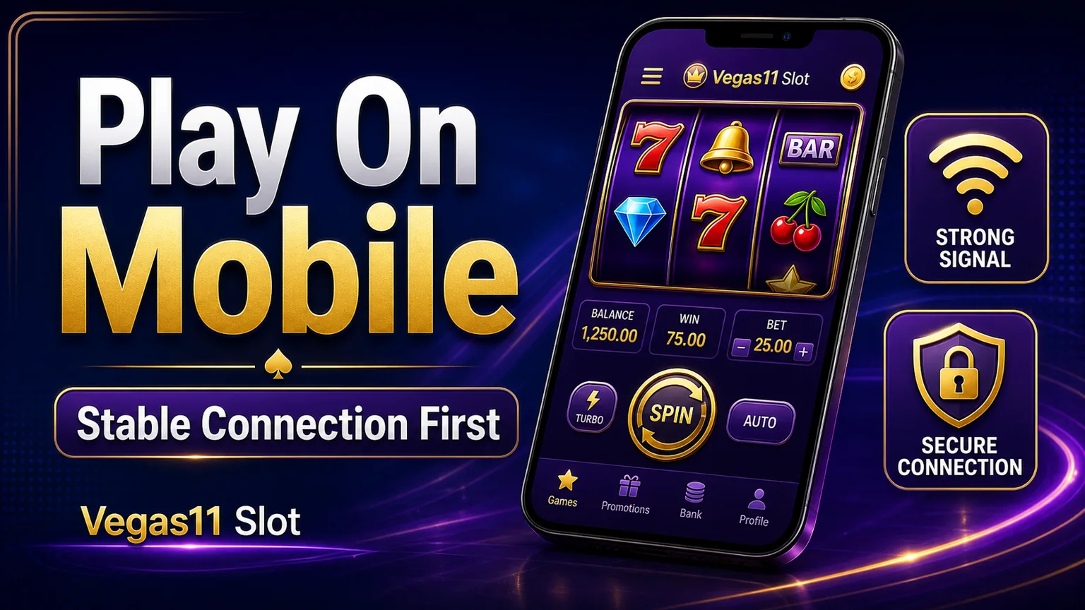 Mobile slot play reminder to check stable connection first