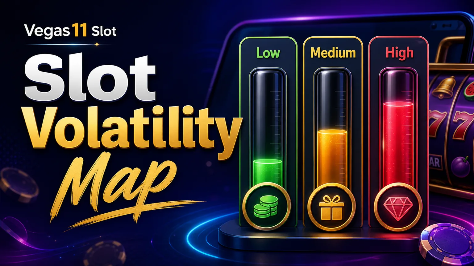 Slot volatility map showing low medium and high game pacing