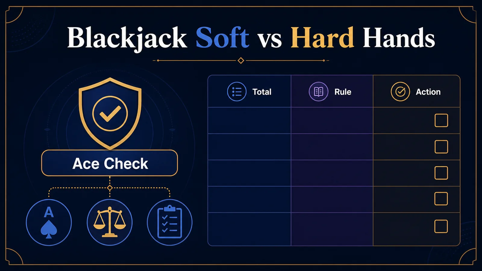 Blackjack Soft vs Hard Hands: How the Ace Changes the Count - Ace = 11 or 1