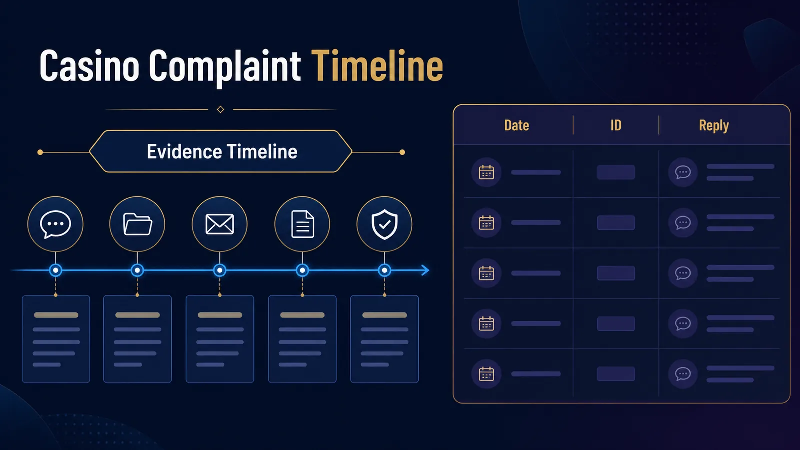 Casino Complaint Timeline: How to Organize Dates, IDs and Support Replies - Complaint Timeline
