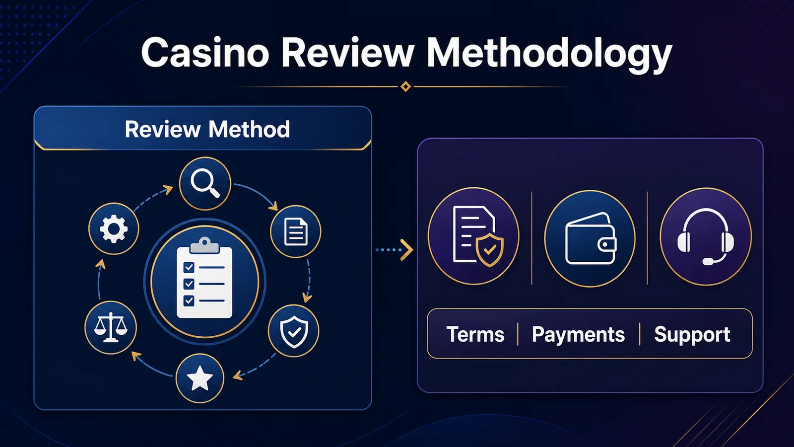 Casino Review Methodology: How to Compare Terms, Payments and Support - Review Method