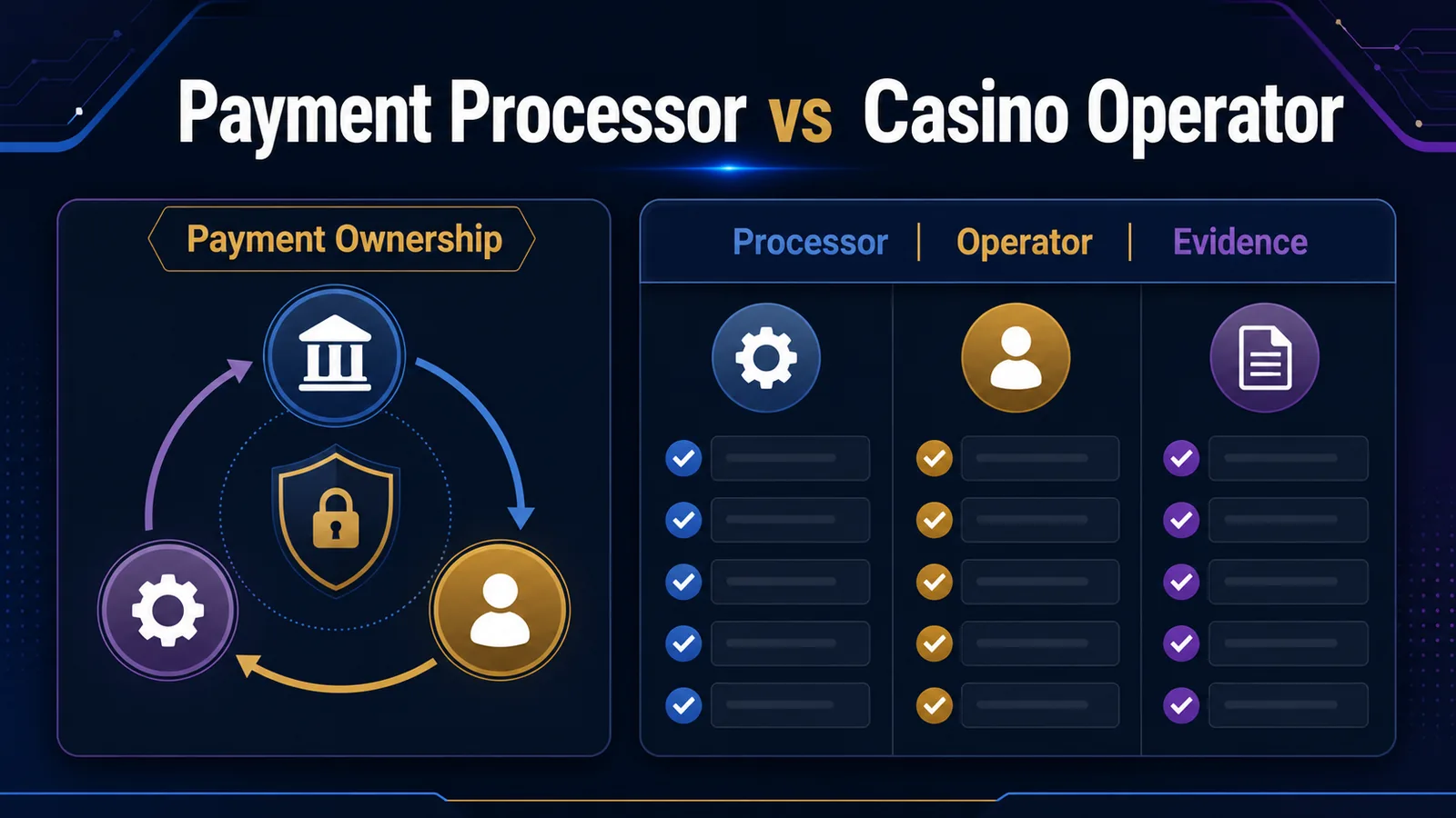 Payment Processor vs Casino Operator: Who Handles Which Problem? - Payment Roles