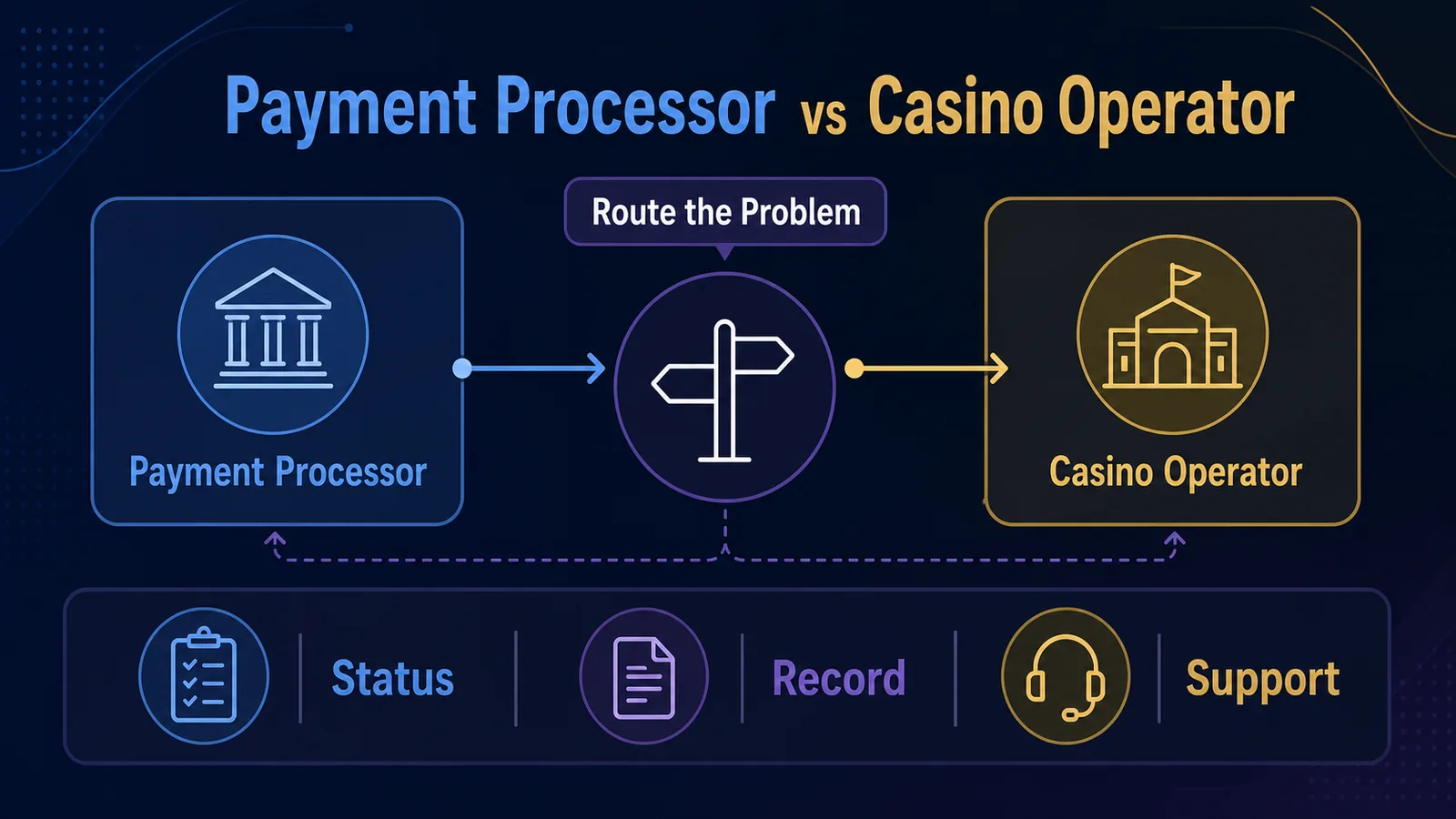 Payment Processor vs Casino Operator: Who Handles Which Problem? - Bank | Processor | Operator
