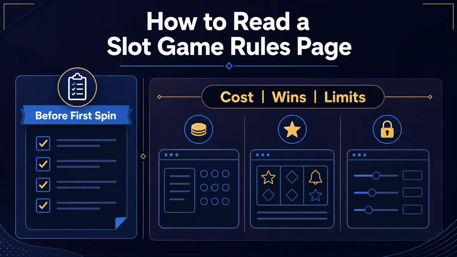 How to Read a Slot Game Rules Page Before the First Spin - Bet | RTP | Features