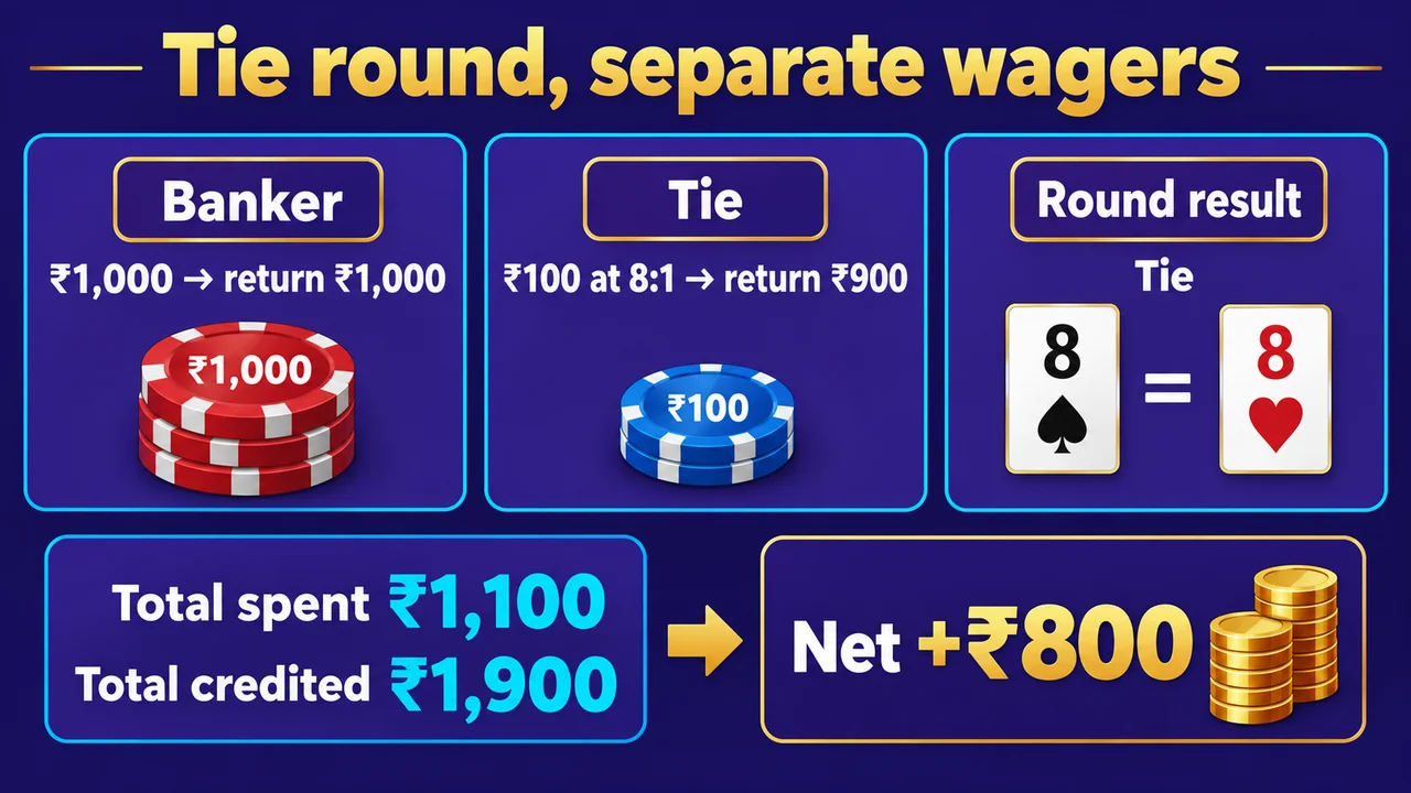 Baccarat Tie or Push? Main Bets, Tie Wagers and Returned Stakes