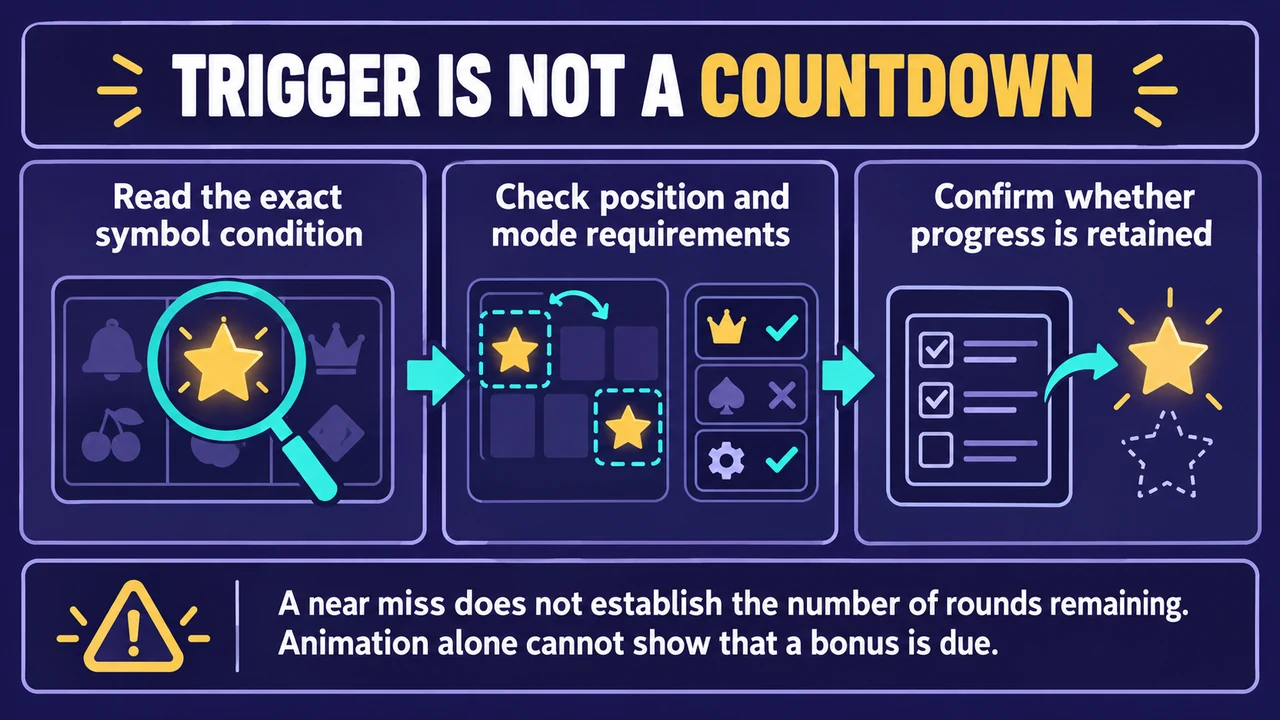 Meeting a trigger condition and knowing its future timing are different